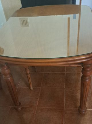 CONJUNTO MESA SALÓN Y 6 SILLAS