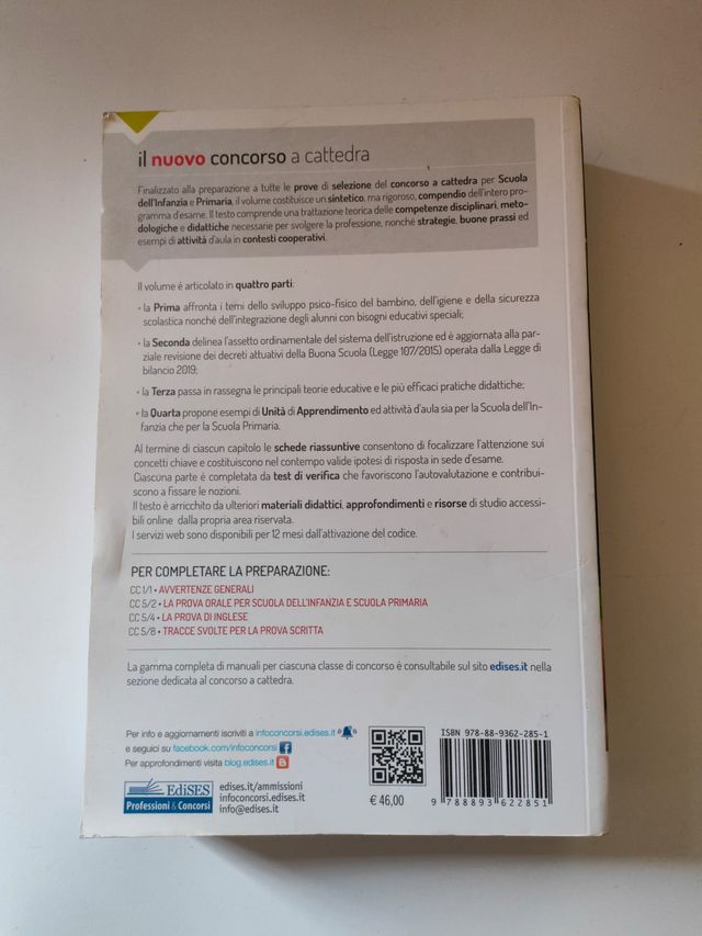 Volume unico per la sciuola dell'infanzia e primar