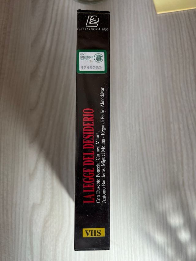 Vhs film La legge del desiderio