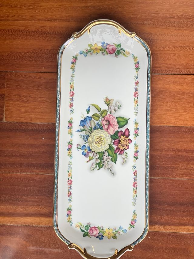 Vajilla Bandeja y plato de porcelana limoges