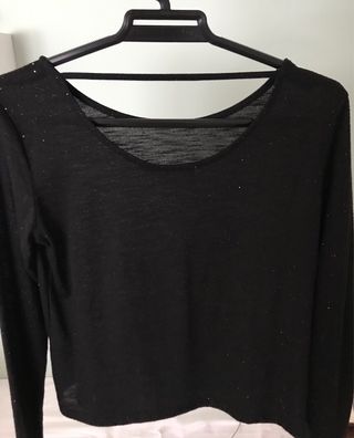Camiseta negra brillantes