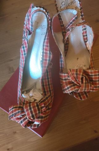 Zapatos de tacón 👠 cuadros 