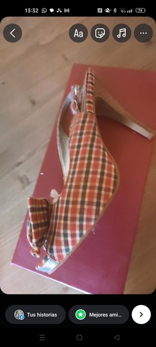Zapatos de tacón 👠 cuadros 