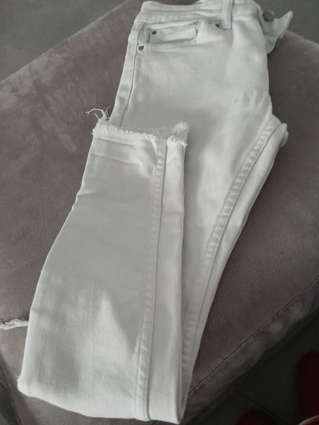 Pantalón vaqueros adolescente blanco