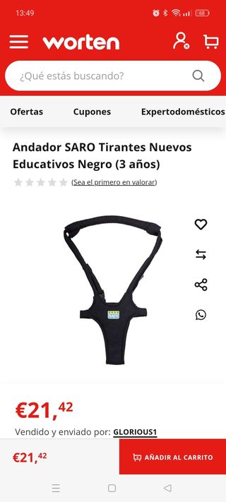 TIRANTES EDUCATIVOS BEBÉS PARA ANDAR