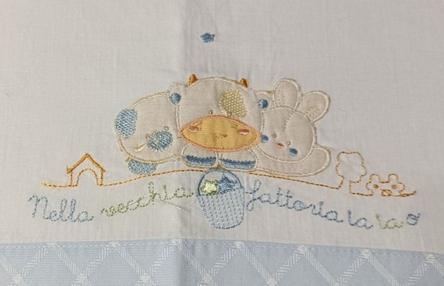 Coppia lenzuolini bianchi per culla