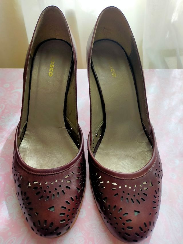 Zapatos tacón marrones