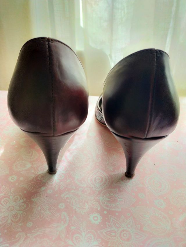 Zapatos tacón marrones
