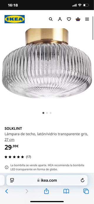 Apliques de techo ikea cristal nuevos