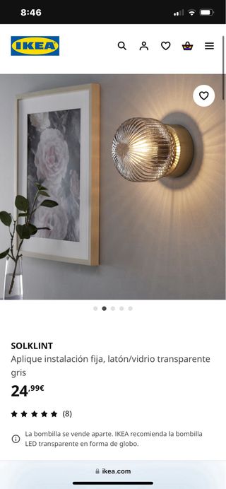 Apliques de techo ikea cristal nuevos