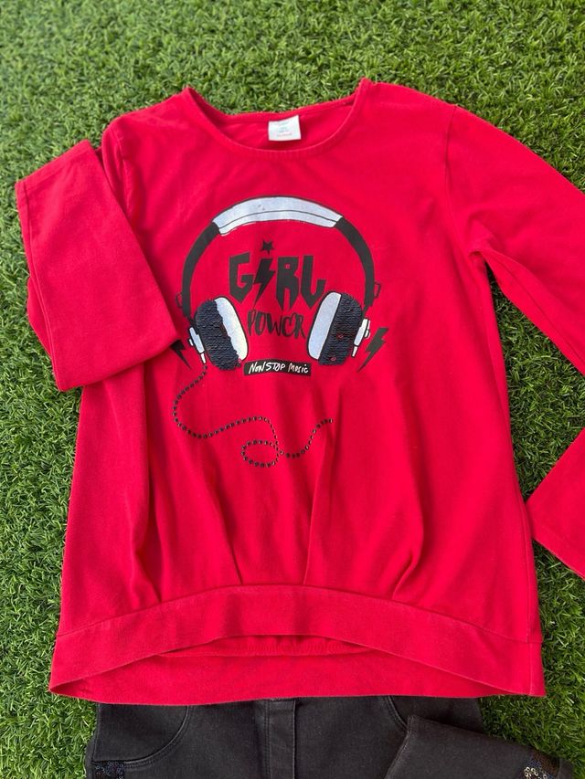 Conjunto vaquero y sueter Boboli