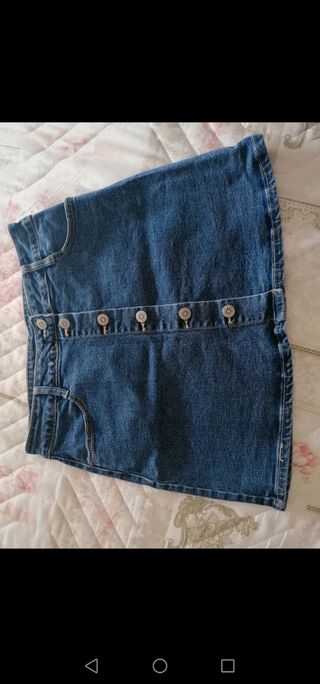 Gonna jeans a campana