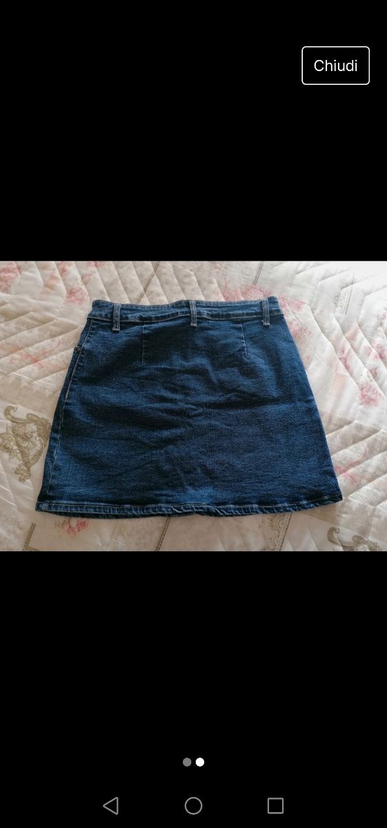 Gonna jeans a campana