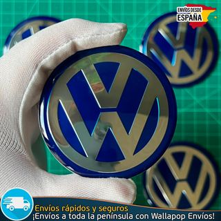 X4 Emblemas Volkswagen 65mm Pegatinas Tapacubos