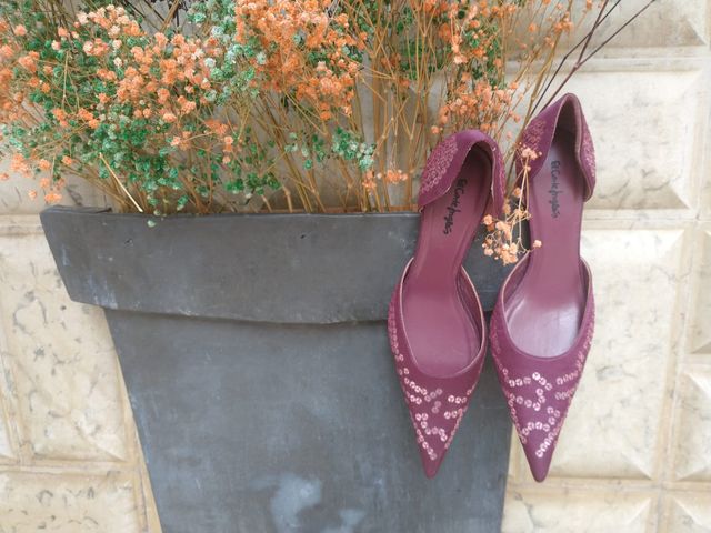 Zapatos tacón medio el CORTE INGLÉS color morados