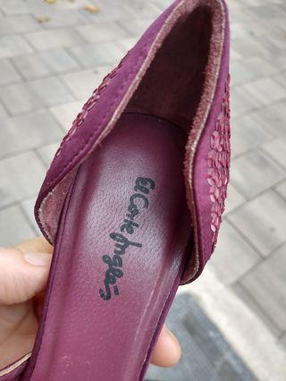 Zapatos tacón medio el CORTE INGLÉS color morados