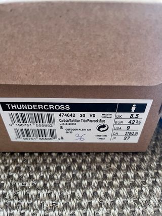 zapatilla trail  Salomon Thundercross azul 