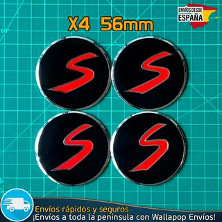 X4 Emblemas Mini Cooper S 56mm Pegatinas Tapacubos