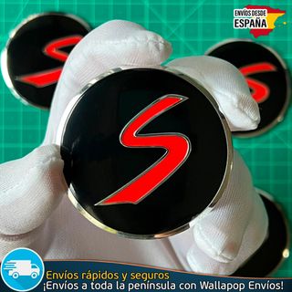 X4 Emblemas Mini Cooper S 56mm Pegatinas Tapacubos