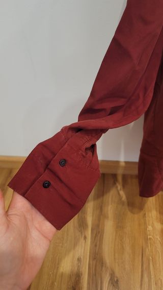 Camisa blusa granate oversize Zara