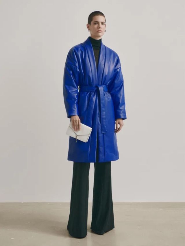 Abrigo de Cuero Massimo Dutti 