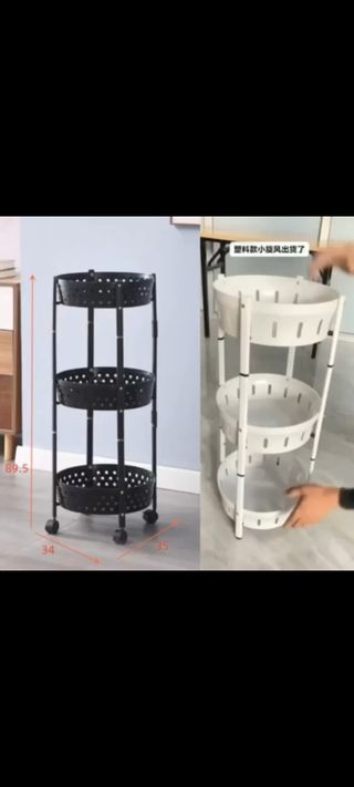Carrello pieghevole a 3 piani 