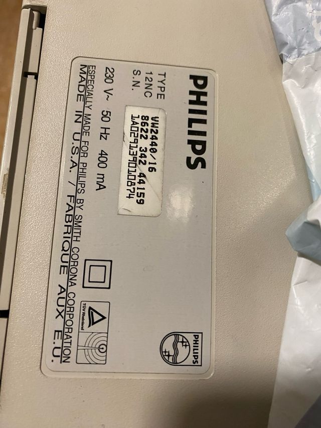 Maquina de escribir electrica philips