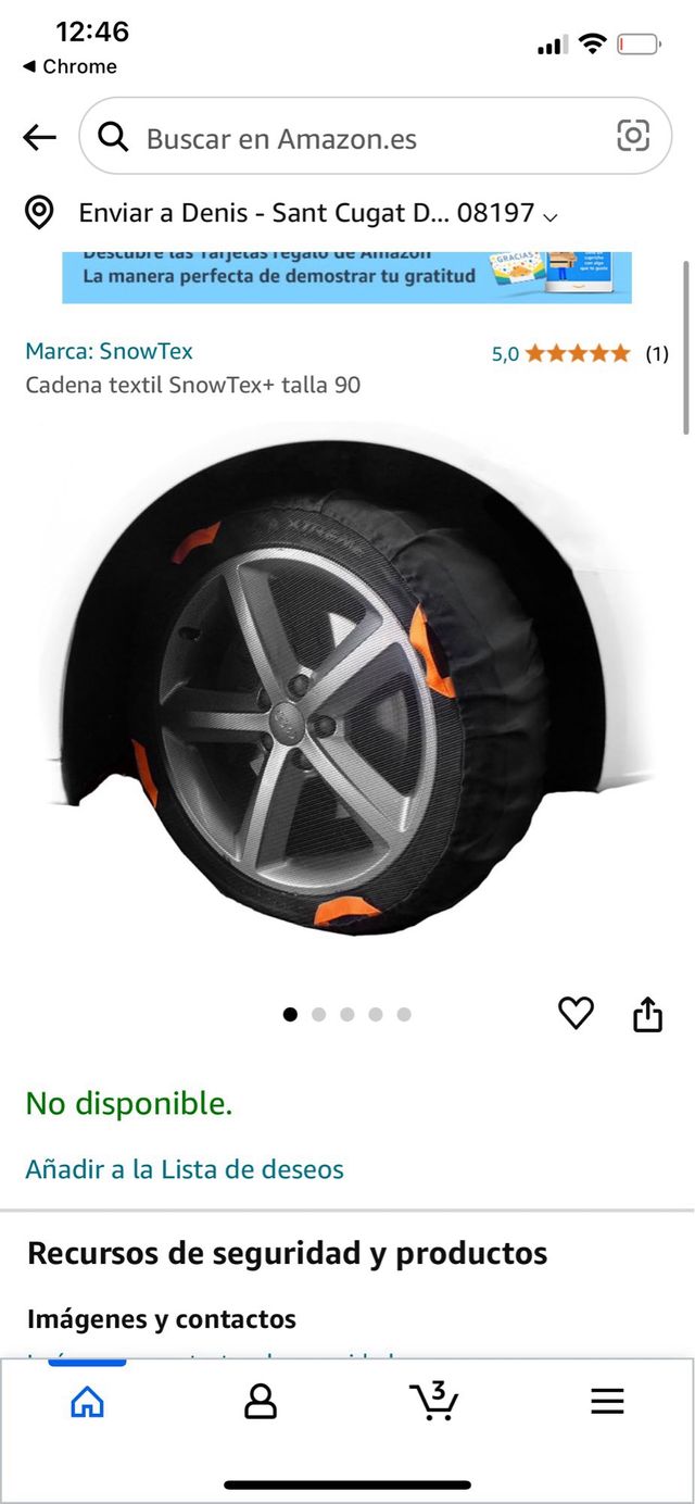 Cadena de nieve textil