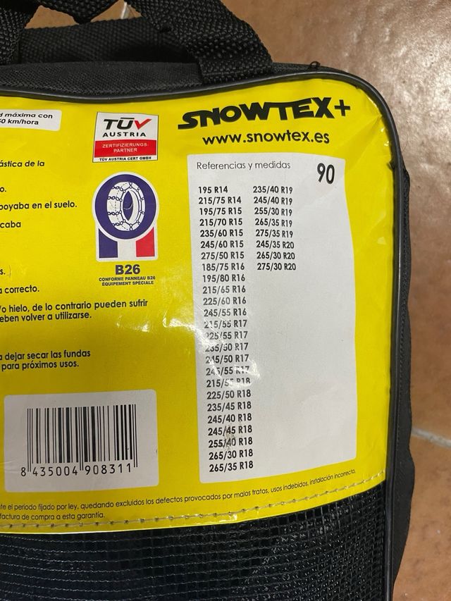 Cadena de nieve textil