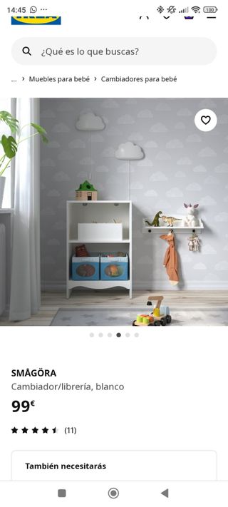 Cambiador/librería SMÅGÖRA