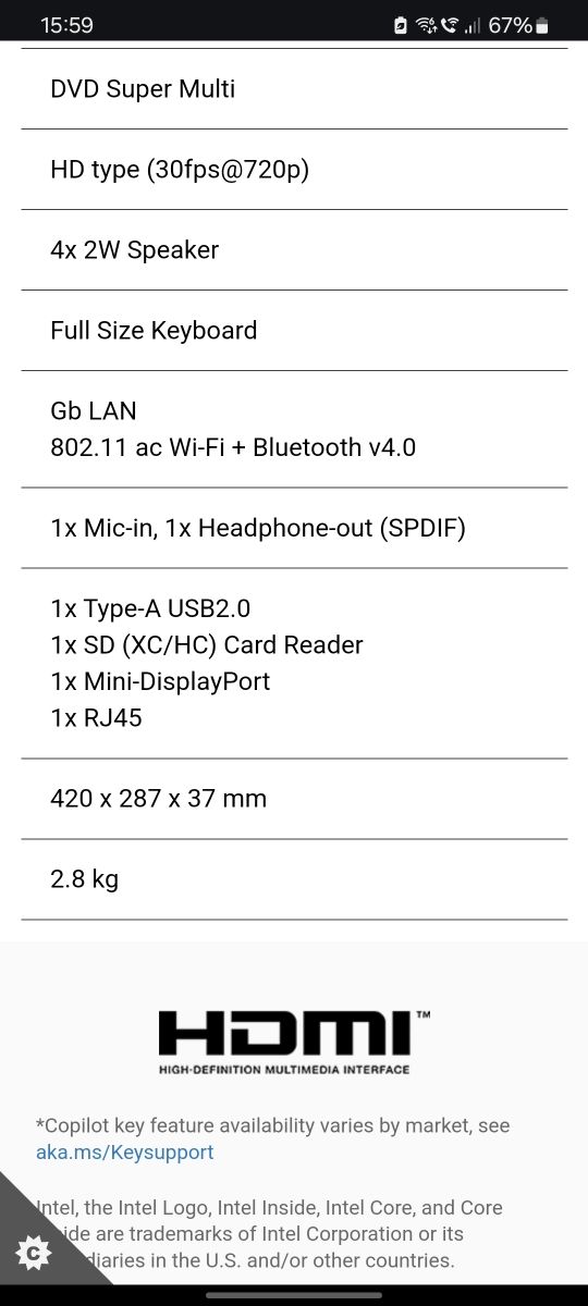 Computer portatile MSI CX72 6QD