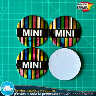X4 Emblemas Mini Cooper 56mm Multicolor Tapacubos