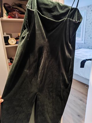 Vestido nuevo XXL zara. Verde terciopelo