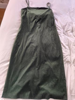 Vestido nuevo XXL zara. Verde terciopelo