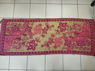 Sciarpa 100% Pashmina oro e fucsia