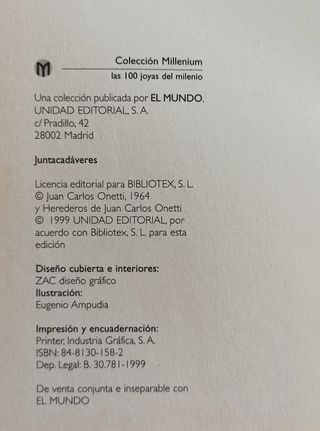 📚 LIBRO "JUANTACADÁVERES" DE ONNETI