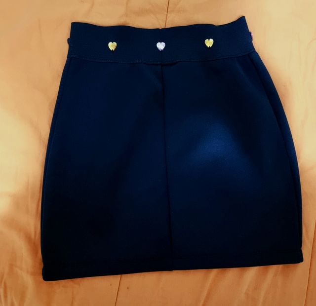 Gonna nera elasticizzata taglia unica