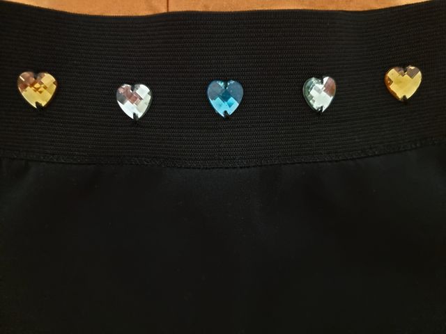 Gonna nera elasticizzata taglia unica