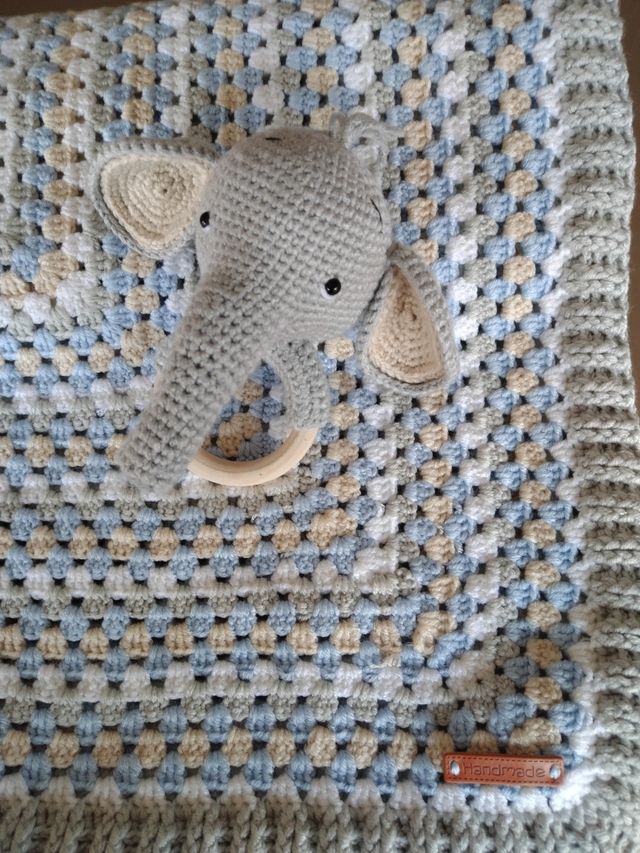 Toquilla mantita bebé + Amigurumi elefante 🍼
