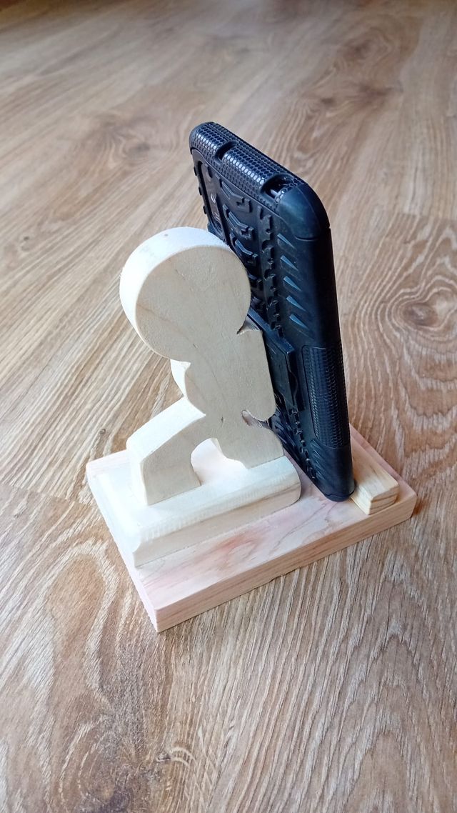 Porta Móvil De Madera Reciclada Hecho a Mano