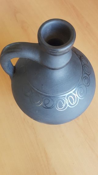 CANTARO JARRA JARRON CERAMICA NEGRA RUMANIA