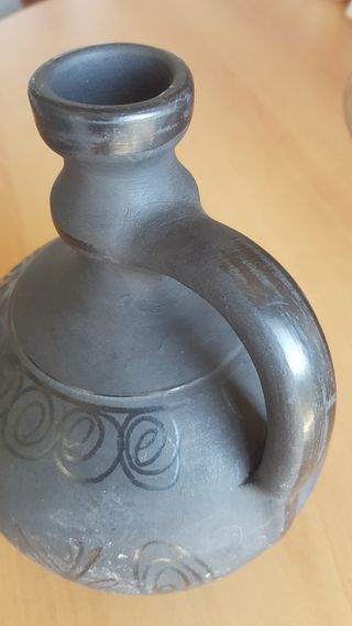 CANTARO JARRA JARRON CERAMICA NEGRA RUMANIA