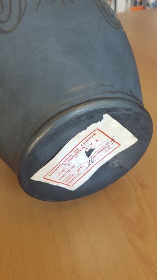 CANTARO JARRA JARRON CERAMICA NEGRA RUMANIA