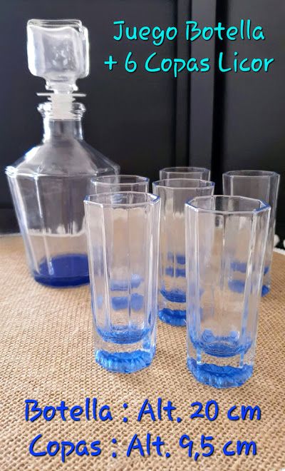 Licorera y vasitos vintage