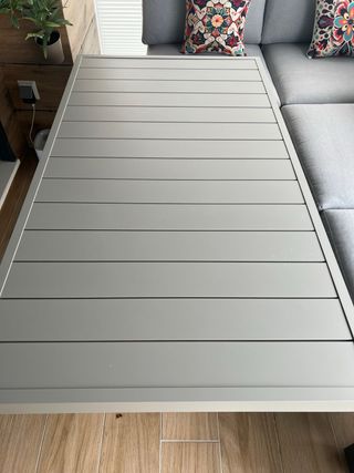 Mesa de jardin de aluminio 