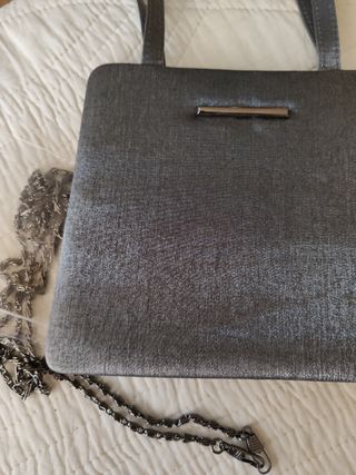 Bolso fiesta gris Rayón