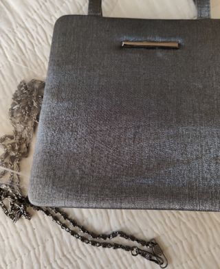 Bolso fiesta gris Rayón