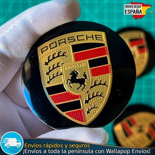 X4 Emblemas Porsche 56mm Pegatinas Tapacubos Bujes