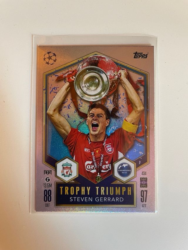 Steven Gerrard Trophy Triumph topps 24/25