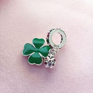PLATA 925 Charm TRÉBOL para pulsera Pandora